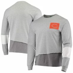 Refried Apparel Men's Heather Gray Chicago Bears Sustainable Angle Long Sleeve T-Shirt