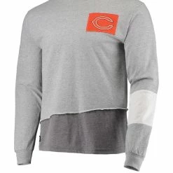 Refried Apparel Men's Heather Gray Chicago Bears Sustainable Angle Long Sleeve T-Shirt -Fanatics DSCO1136763686 1927 ALT2