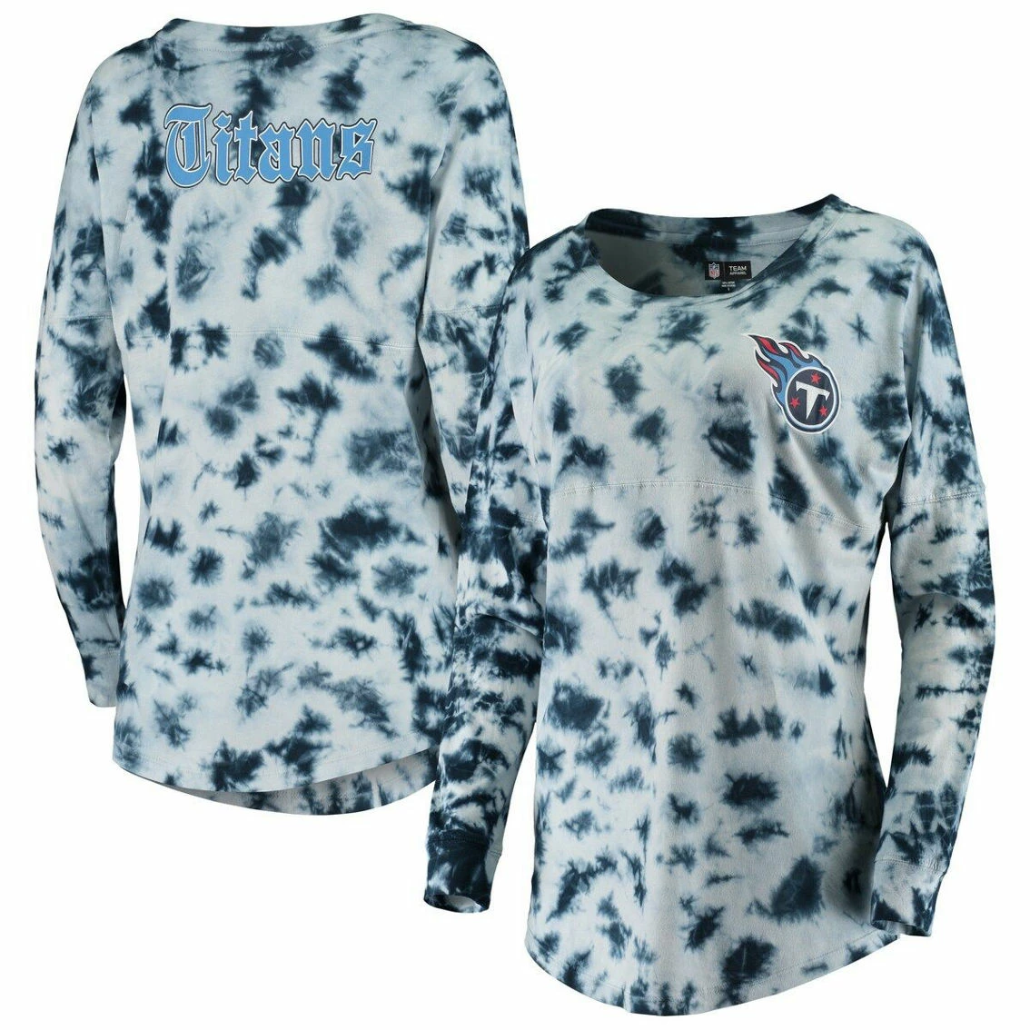 New Era Women's Navy Tennessee Titans Tie-Dye Long Sleeve T-Shirt 3 New Era Women's Navy Tennessee Titans Tie-Dye Long Sleeve T-Shirt