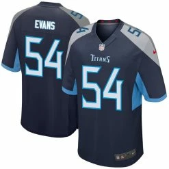 Nike Men's Rashaan Evans Navy Tennessee Titans Game Player Jersey