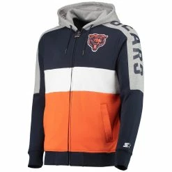 Starter Men's Navy/Orange Chicago Bears Playoffs Color Block Full-Zip Hoodie 8 Starter Men's Navy/Orange Chicago Bears Playoffs Color Block Full-Zip Hoodie -Fanatics DSCO1136765625 ANGEBL ALT2
