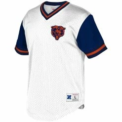 Mitchell & Ness Men's White/Navy Chicago Bears Historic Logo Mesh V-Neck T-Shirt 8 Mitchell & Ness Men's White/Navy Chicago Bears Historic Logo Mesh V-Neck T-Shirt -Fanatics DSCO1136765656 3550 ALT2