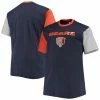 Profile Men's Navy/Orange Chicago Bears Big & Tall Colorblocked T-Shirt -Fanatics DSCO1136765892 ANGEBL