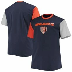 Profile Men's Navy/Orange Chicago Bears Big & Tall Colorblocked T-Shirt