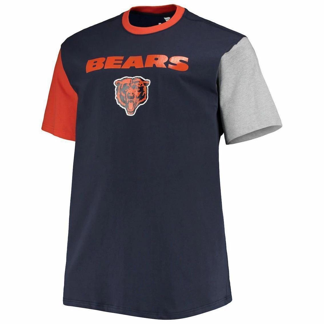 Profile Men's Navy/Orange Chicago Bears Big & Tall Colorblocked T-Shirt 5 Profile Men's Navy/Orange Chicago Bears Big & Tall Colorblocked T-Shirt - Image 3