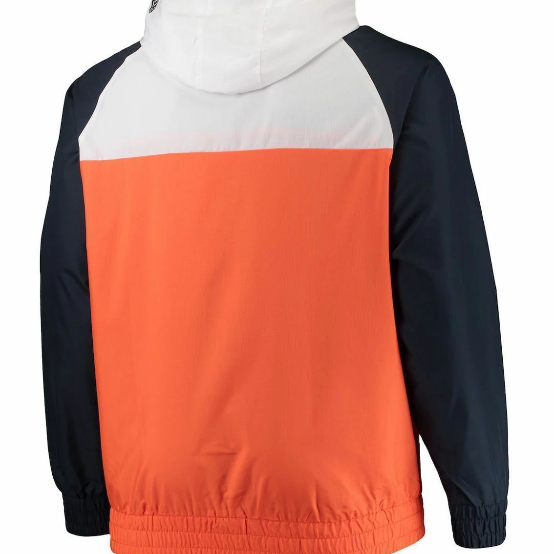 Men's New Era Orange/Navy Chicago Bears Big & Tall League Raglan Quarter-Zip Hoodie 6 Men's New Era Orange/Navy Chicago Bears Big & Tall League Raglan Quarter-Zip Hoodie - Image 4