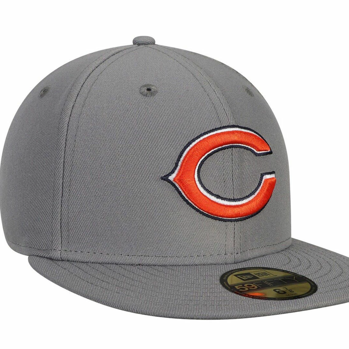 Men's New Era Graphite Chicago Bears Primary Logo Storm 59FIFTY Fitted Hat 6 Men's New Era Graphite Chicago Bears Primary Logo Storm 59FIFTY Fitted Hat - Image 4