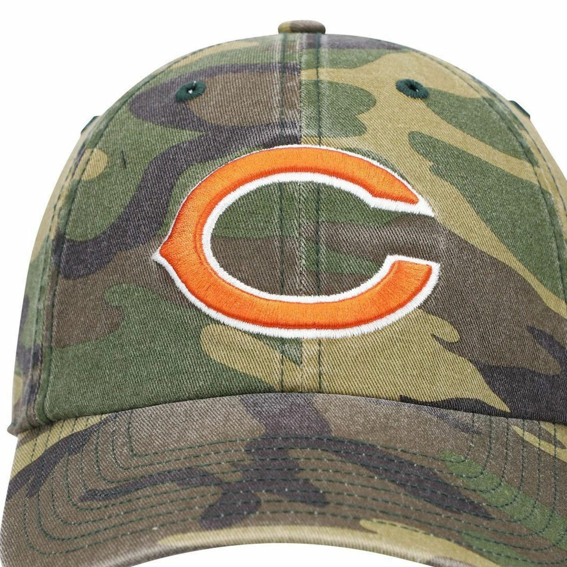 '47 Men's Camo Chicago Bears Logo Woodland Clean Up Adjustable Hat 5 '47 Men's Camo Chicago Bears Logo Woodland Clean Up Adjustable Hat - Image 3