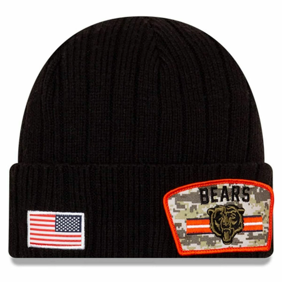 New Era Youth Black Chicago Bears 2021 Salute To Service Cuffed Knit Hat 5 New Era Youth Black Chicago Bears 2021 Salute To Service Cuffed Knit Hat - Image 3