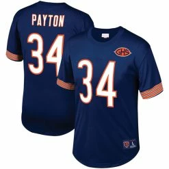 Mitchell & Ness Men's Walter Payton Navy Chicago Bears Big & Tall Retired Player Mesh Crewneck Top