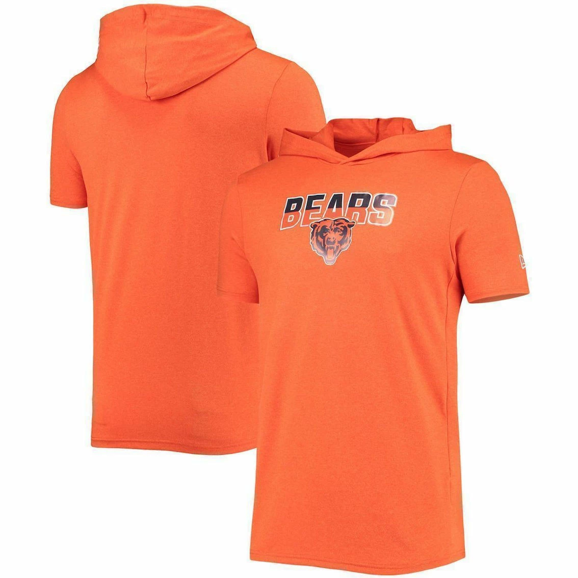 New Era Men's Heathered Orange Chicago Bears Team Brushed Hoodie T-Shirt 4 New Era Men's Heathered Orange Chicago Bears Team Brushed Hoodie T-Shirt - Image 2