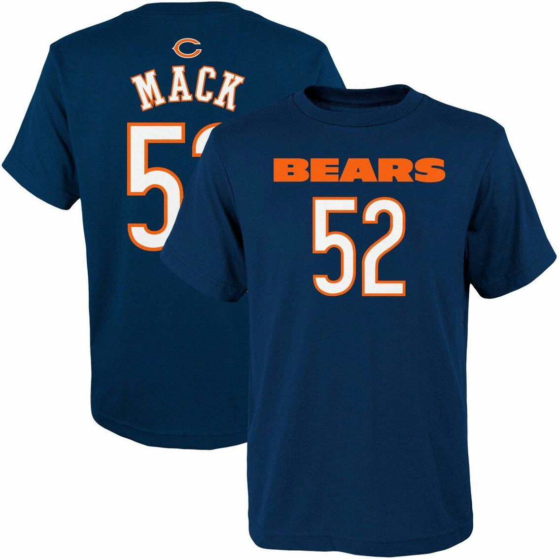 Outerstuff Youth Khalil Mack Navy Chicago Bears Mainliner Player Name & Number T-Shirt 4 Outerstuff Youth Khalil Mack Navy Chicago Bears Mainliner Player Name & Number T-Shirt - Image 2