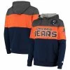 Starter Men's Heathered Charcoal/Orange Chicago Bears Extreme Fireballer Throwback Pullover Hoodie