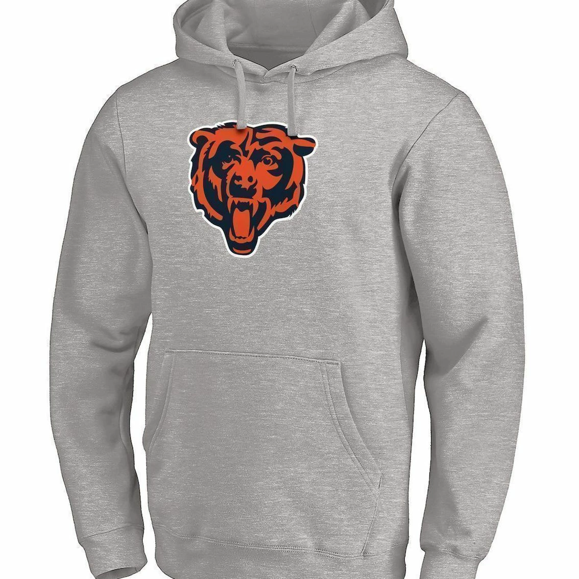 Men's Fanatics Branded Heather Gray Chicago Bears Primary Logo Fitted Pullover Hoodie 5 Men's Fanatics Branded Heather Gray Chicago Bears Primary Logo Fitted Pullover Hoodie - Image 3