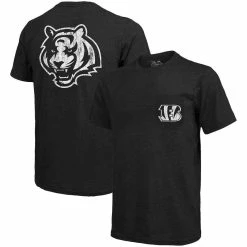 Majestic Threads Cincinnati Bengals Threads Tri-Blend Pocket T-Shirt - Black