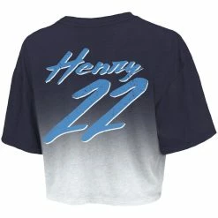 Majestic Threads Women's Threads Derrick Henry Navy/White Tennessee Titans Drip-Dye Player Name & Number Tri-Blend Crop T-Shirt 9 Majestic Threads Women's Threads Derrick Henry Navy/White Tennessee Titans Drip-Dye Player Name & Number Tri-Blend Crop T-Shirt -Fanatics DSCO1136773743 GZKZ ALT3