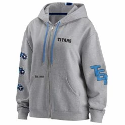 WEAR By Erin Andrews Women's Gray Tennessee Titans Full-Zip Hoodie 8 WEAR By Erin Andrews Women's Gray Tennessee Titans Full-Zip Hoodie -Fanatics DSCO1136775150 1927 ALT2