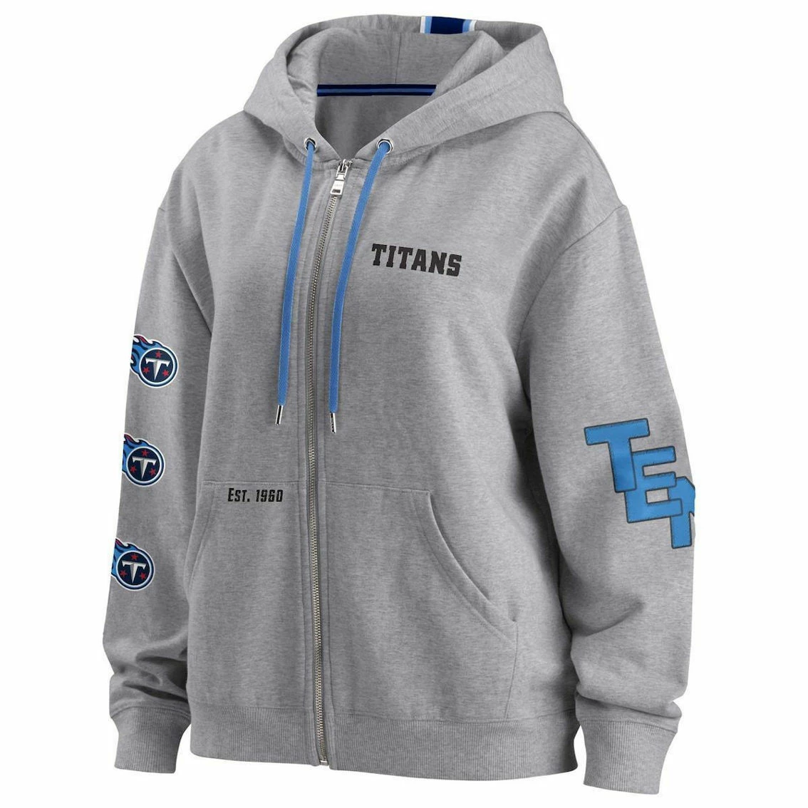 WEAR By Erin Andrews Women's Gray Tennessee Titans Full-Zip Hoodie 5 WEAR By Erin Andrews Women's Gray Tennessee Titans Full-Zip Hoodie - Image 3