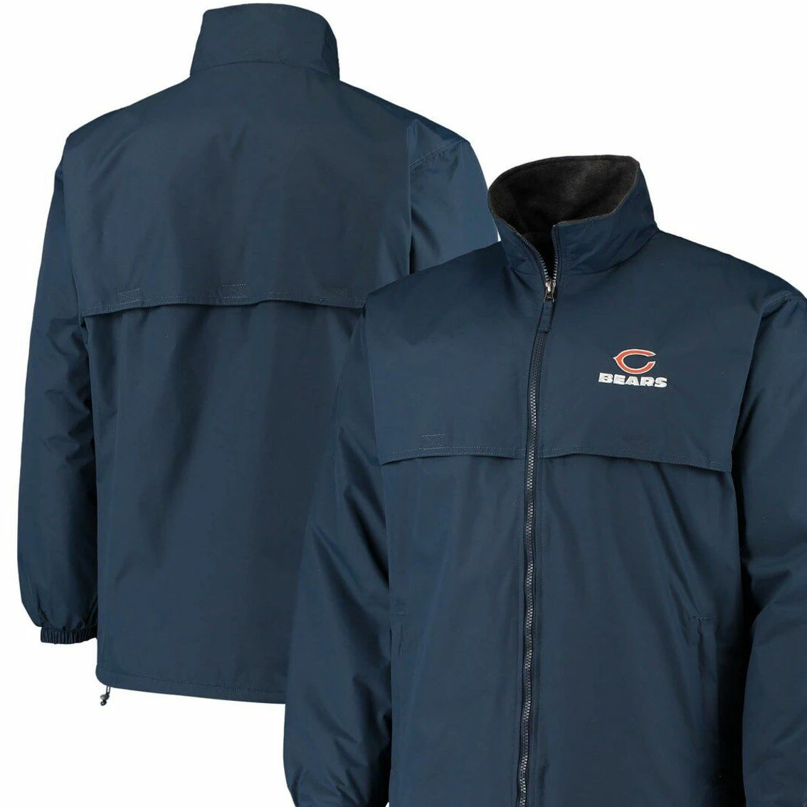 Dunbrooke Men's Navy Chicago Bears Triumph Fleece Full-Zip Jacket 4 Dunbrooke Men's Navy Chicago Bears Triumph Fleece Full-Zip Jacket - Image 2