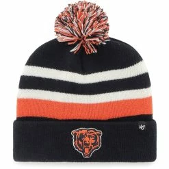 '47 Men's Navy Chicago Bears State Line Cuffed Knit Hat With Pom