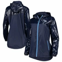 G-III 4Her By Carl Banks Women's Navy Tennessee Titans Double-Coverage Full-Zip Hoodie Jacket