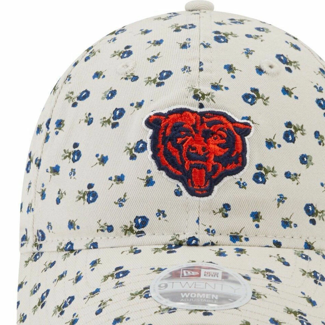 New Era Women's Cream Chicago Bears Floral 9TWENTY Adjustable Hat 5 New Era Women's Cream Chicago Bears Floral 9TWENTY Adjustable Hat - Image 3