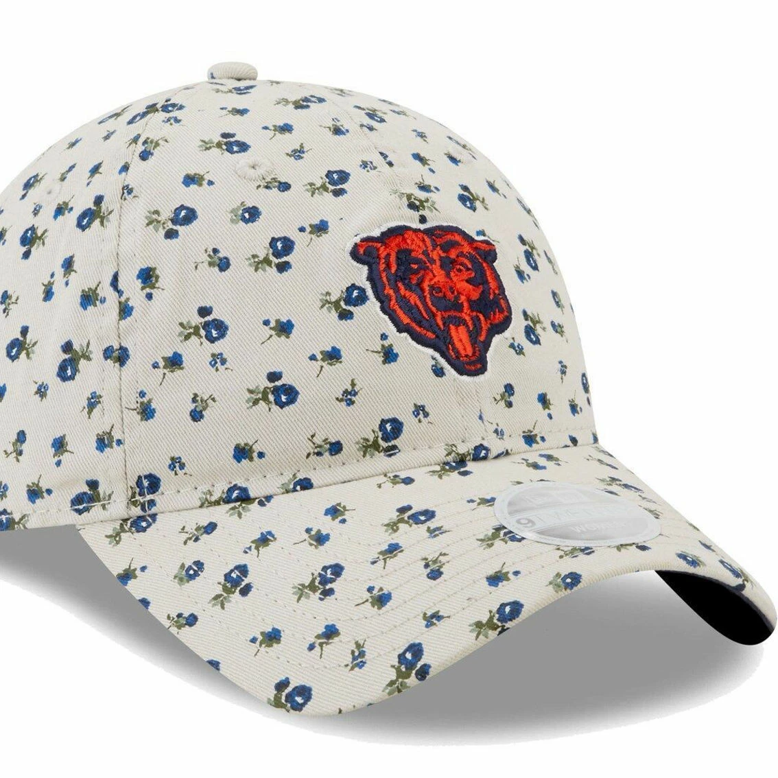New Era Women's Cream Chicago Bears Floral 9TWENTY Adjustable Hat 6 New Era Women's Cream Chicago Bears Floral 9TWENTY Adjustable Hat - Image 4