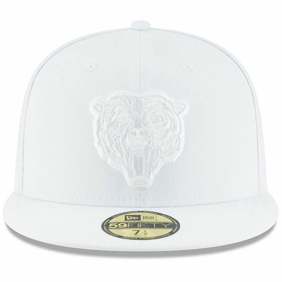 New Era Men's Chicago Bears White On White 59FIFTY Fitted Hat 5 New Era Men's Chicago Bears White On White 59FIFTY Fitted Hat - Image 3