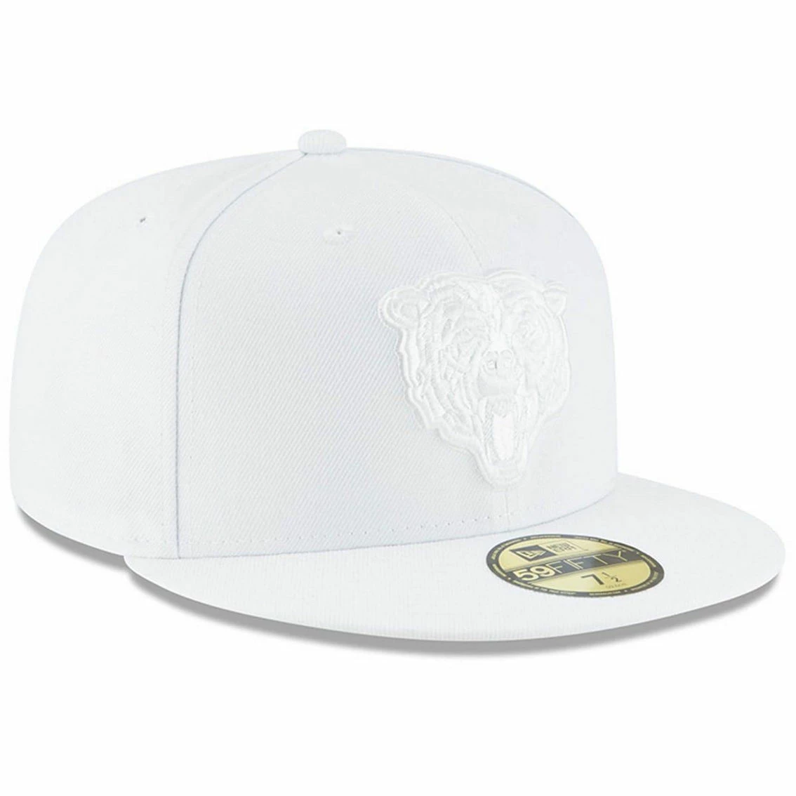 New Era Men's Chicago Bears White On White 59FIFTY Fitted Hat 6 New Era Men's Chicago Bears White On White 59FIFTY Fitted Hat - Image 4