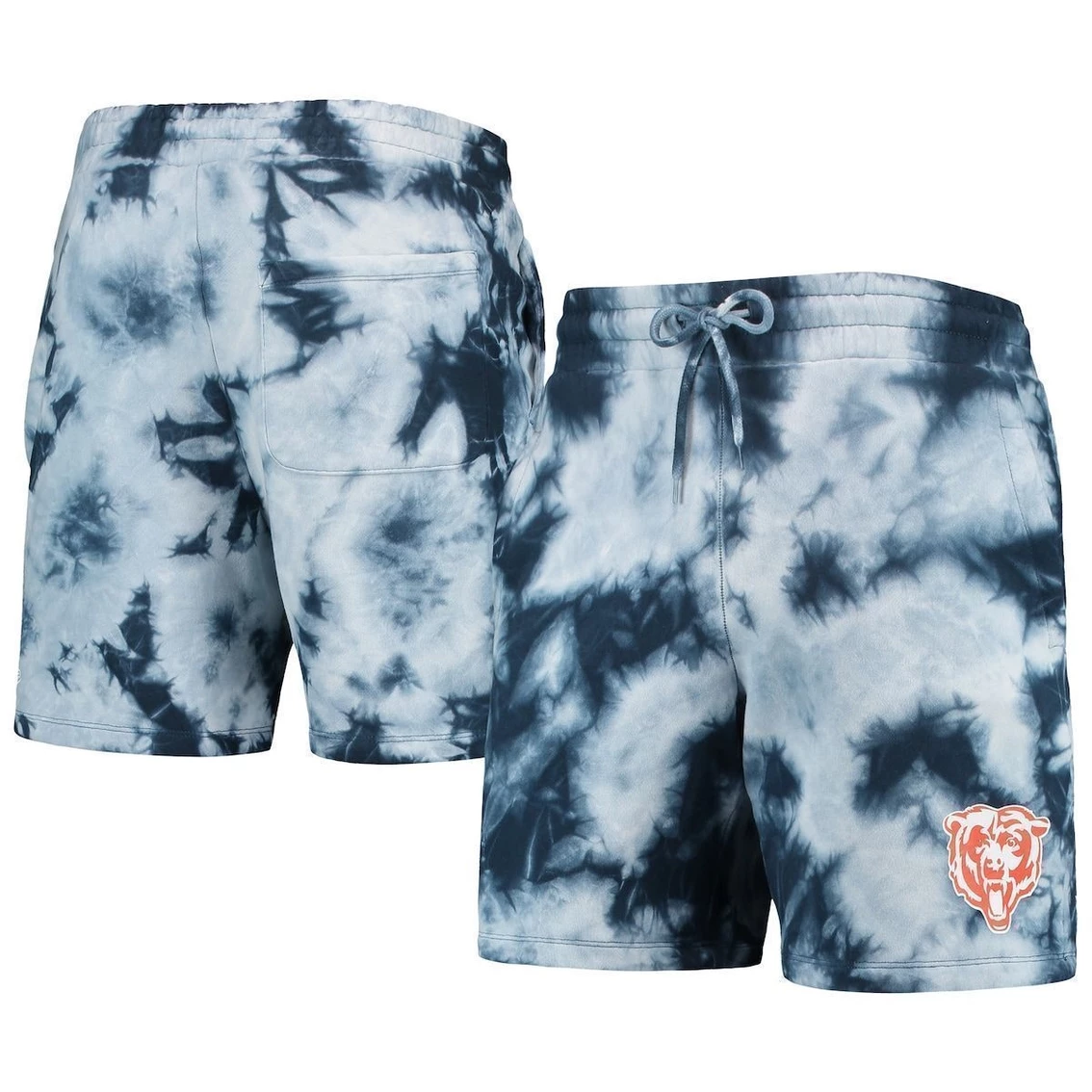 Men's New Era Navy Chicago Bears Tie-Dye Shorts 4 Men's New Era Navy Chicago Bears Tie-Dye Shorts - Image 2