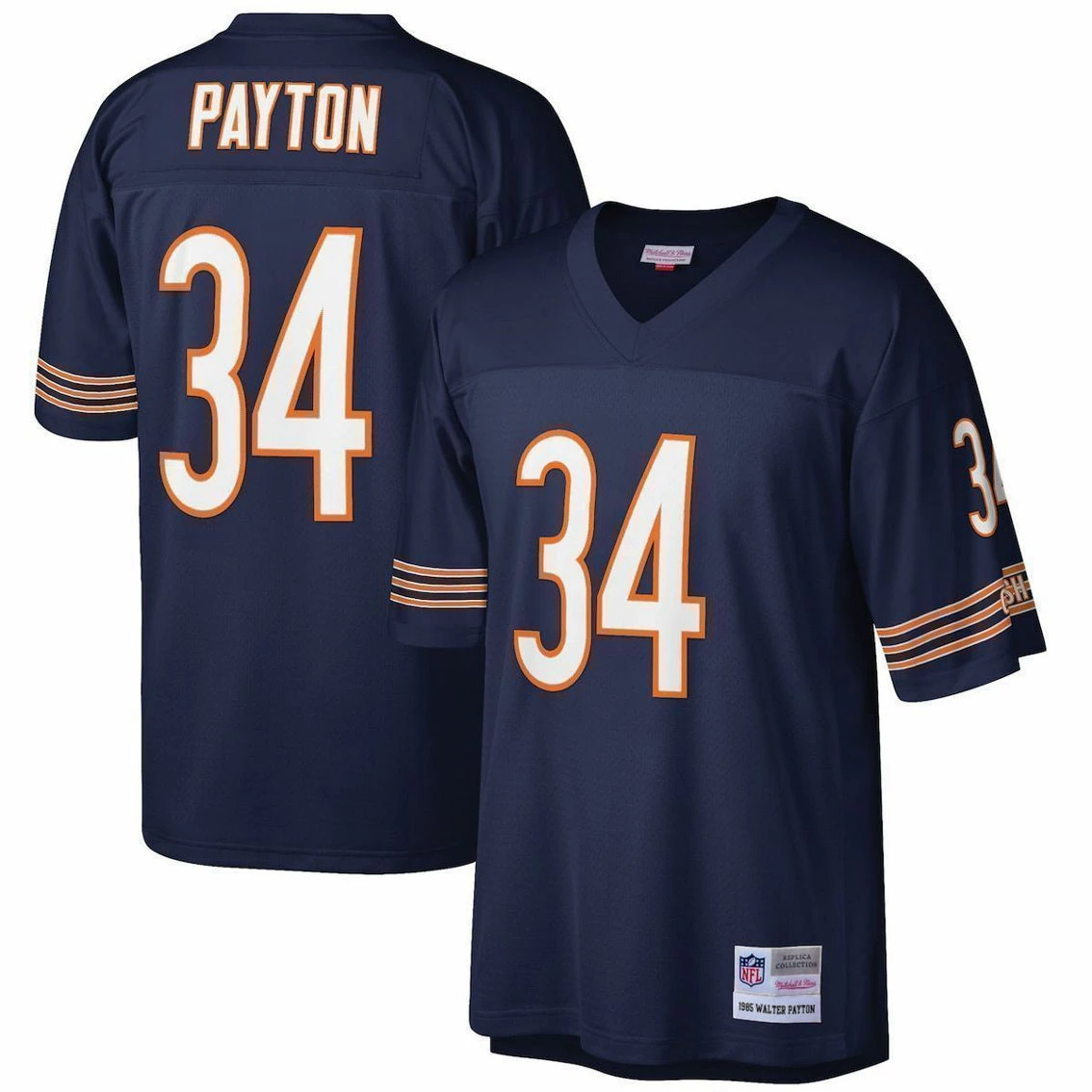 Mitchell & Ness Men's Walter Payton Navy Chicago Bears Big & Tall 1985 Retired Player Replica Jersey 3 Mitchell & Ness Men's Walter Payton Navy Chicago Bears Big & Tall 1985 Retired Player Replica Jersey