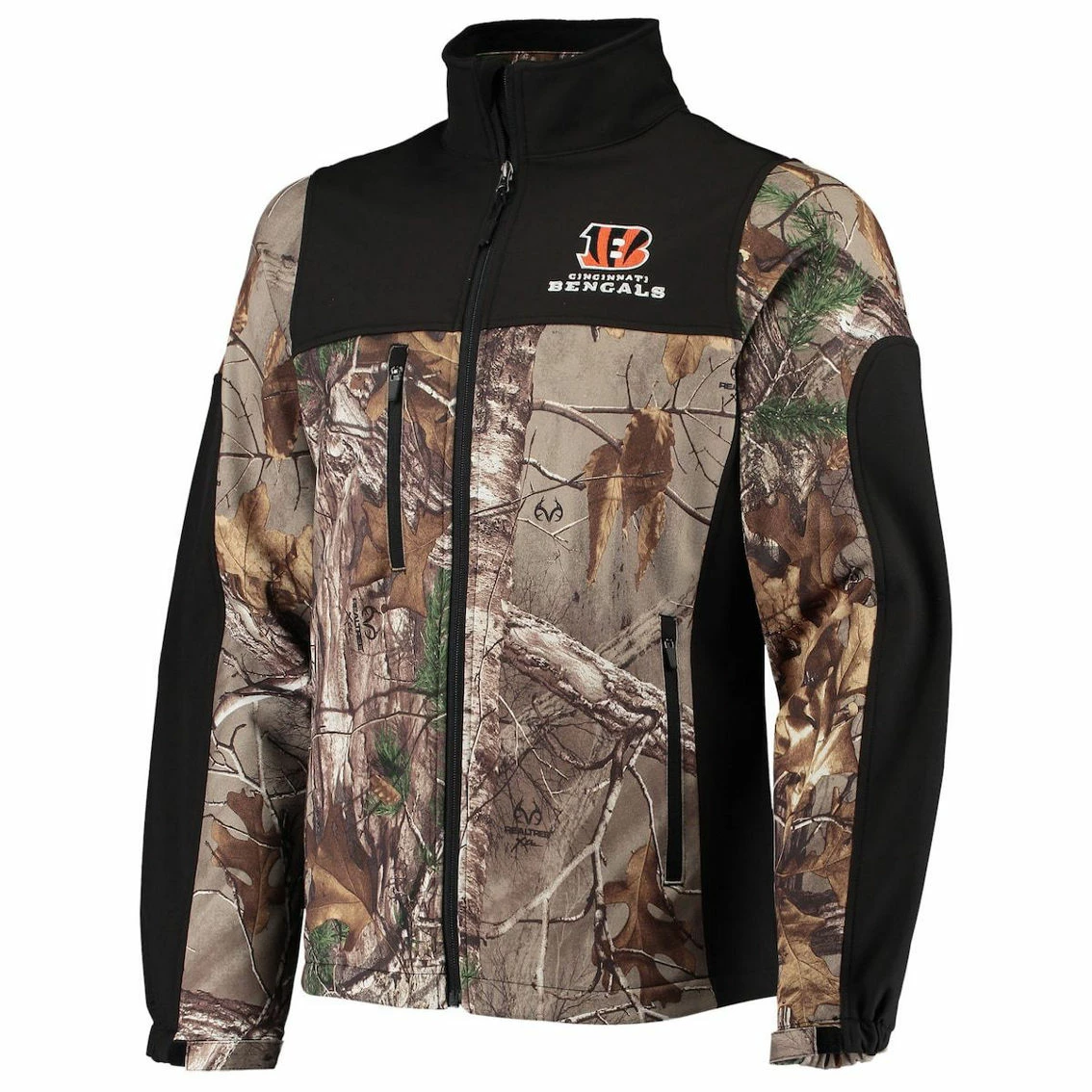 Dunbrooke Men's Realtree Camo/Black Cincinnati Bengals Circle Hunter Softshell Full-Zip Jacket 5 Dunbrooke Men's Realtree Camo/Black Cincinnati Bengals Circle Hunter Softshell Full-Zip Jacket - Image 3