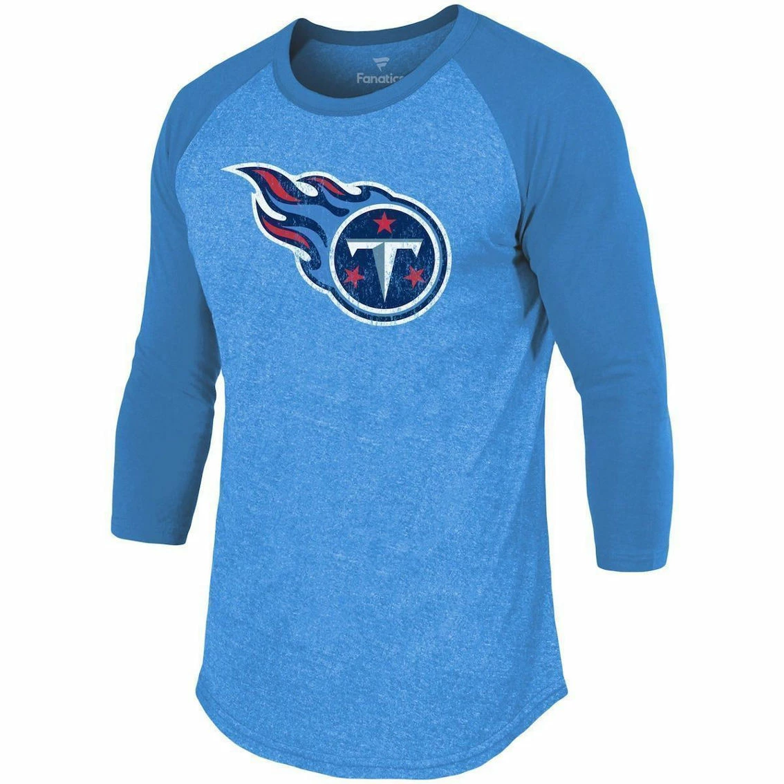 Majestic Threads Men's Derrick Henry Light Blue Tennessee Titans Team Player Name & Number Tri-Blend Raglan 3/4-Sleeve T-Shirt 5 Majestic Threads Men's Derrick Henry Light Blue Tennessee Titans Team Player Name & Number Tri-Blend Raglan 3/4-Sleeve T-Shirt - Image 3