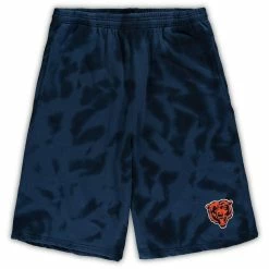 Profile Men's Navy Chicago Bears Big & Tall Tie-Dye Shorts