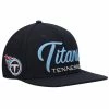 Pro Standard Men's Navy Tennessee Titans Script Wordmark Snapback Hat -Fanatics DSCO1136780233 1320