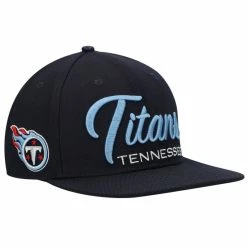 Pro Standard Men's Navy Tennessee Titans Script Wordmark Snapback Hat