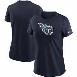 Nike Women's Navy Tennessee Titans Logo Essential T-Shirt