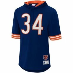 Men's Mitchell & Ness Walter Payton Navy Chicago Bears Retired Player Mesh Name & Number Hoodie T-Shirt -Fanatics DSCO1136780582 1320 ALT2