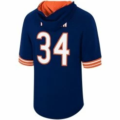 Men's Mitchell & Ness Walter Payton Navy Chicago Bears Retired Player Mesh Name & Number Hoodie T-Shirt -Fanatics DSCO1136780582 1320 ALT3