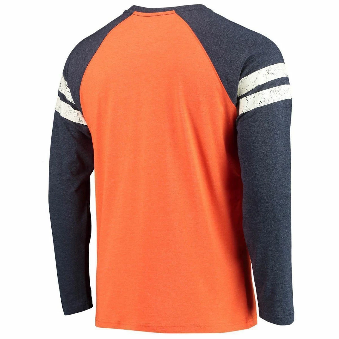 Men's Starter Orange/Navy Chicago Bears Throwback League Raglan Long Sleeve Tri-Blend T-Shirt 6 Men's Starter Orange/Navy Chicago Bears Throwback League Raglan Long Sleeve Tri-Blend T-Shirt - Image 4
