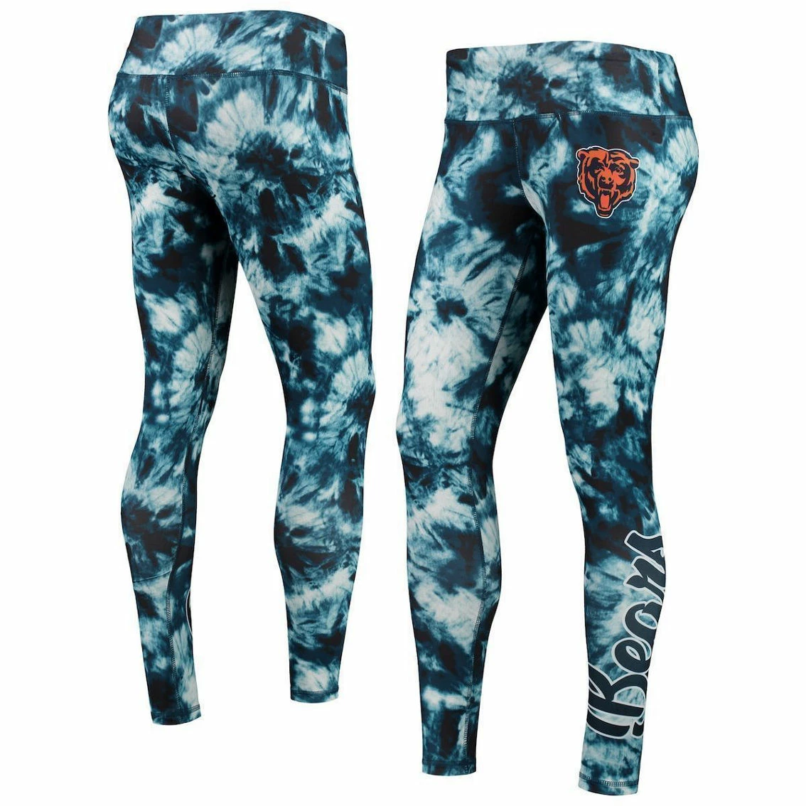 Women's FOCO Navy Chicago Bears Tie-Dye Leggings 4 Women's FOCO Navy Chicago Bears Tie-Dye Leggings - Image 2