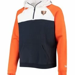 Men's New Era Navy/White Chicago Bears Gametime Raglan Quarter-Zip Hoodie 8 Men's New Era Navy/White Chicago Bears Gametime Raglan Quarter-Zip Hoodie -Fanatics DSCO1136781644 GZKZ ALT2