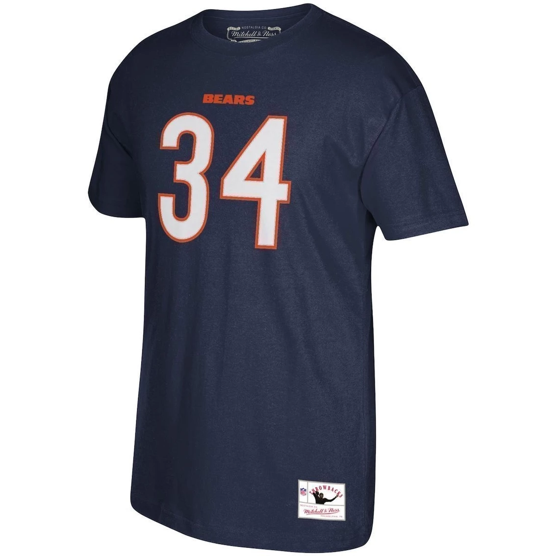 Mitchell & Ness Men's Walter Payton Navy Chicago Bears Retired Player Logo Name & Number T-Shirt 5 Mitchell & Ness Men's Walter Payton Navy Chicago Bears Retired Player Logo Name & Number T-Shirt - Image 3