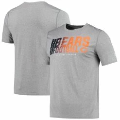 New Era Men's Heathered Gray Chicago Bears Combine Authentic Game On T-Shirt