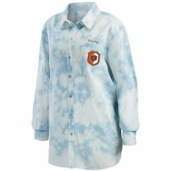 WEAR By Erin Andrews Women's Denim Chicago Bears Chambray Acid-Washed Long Sleeve Button-Up Shirt 8 WEAR By Erin Andrews Women's Denim Chicago Bears Chambray Acid-Washed Long Sleeve Button-Up Shirt -Fanatics DSCO1136784099 1256 ALT2