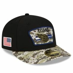 New Era Men's Black/Camo Tennessee Titans 2021 Salute To Service Low 59FIFTY Fitted Hat