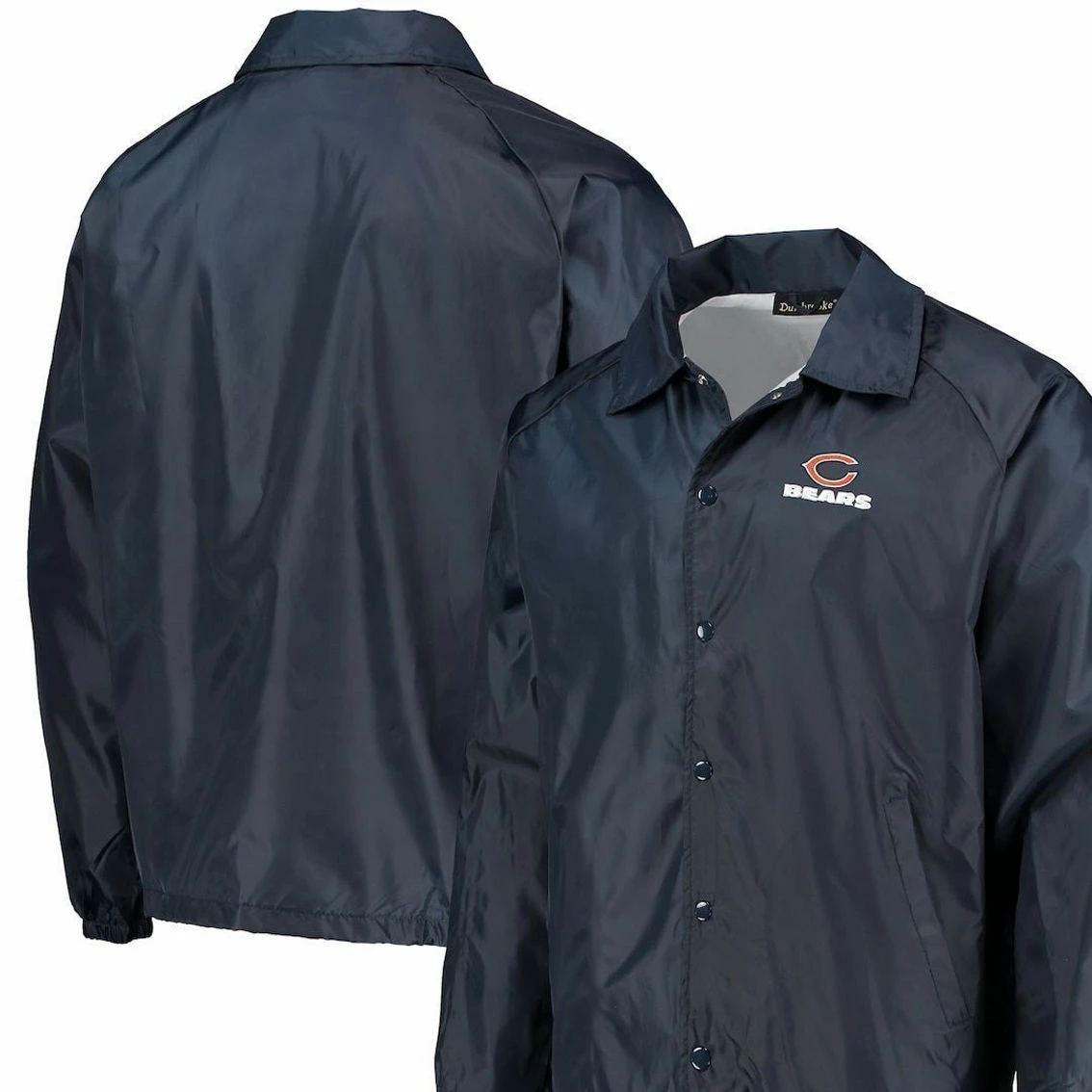 Dunbrooke Men's Navy Chicago Bears Coaches Classic Raglan Full-Snap Windbreaker Jacket 3 Dunbrooke Men's Navy Chicago Bears Coaches Classic Raglan Full-Snap Windbreaker Jacket