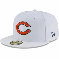 Men's New Era White Chicago Bears Primary Logo Omaha 59FIFTY Fitted Hat -Fanatics DSCO1136785095 3550 ALT1