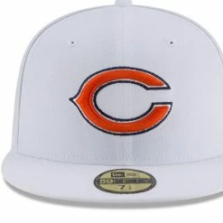 Men's New Era White Chicago Bears Primary Logo Omaha 59FIFTY Fitted Hat -Fanatics DSCO1136785095 3550 ALT2