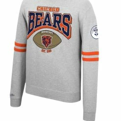 Men's Mitchell & Ness Heathered Gray Chicago Bears Allover Print Fleece Pullover Sweatshirt -Fanatics DSCO1136785112 1927 ALT2